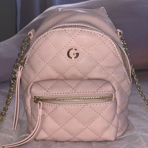 GUESS BUBBLEGUM PINK BACKPACK CROSSBODY BAG